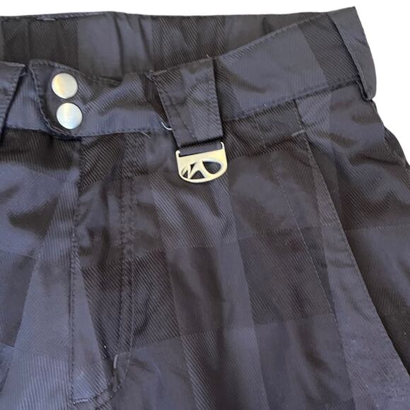 Marker Ski Snowboard Pants Womens 4 Rare Grey Checkerboard Plaid Print Insulated - Picture 5 of 15